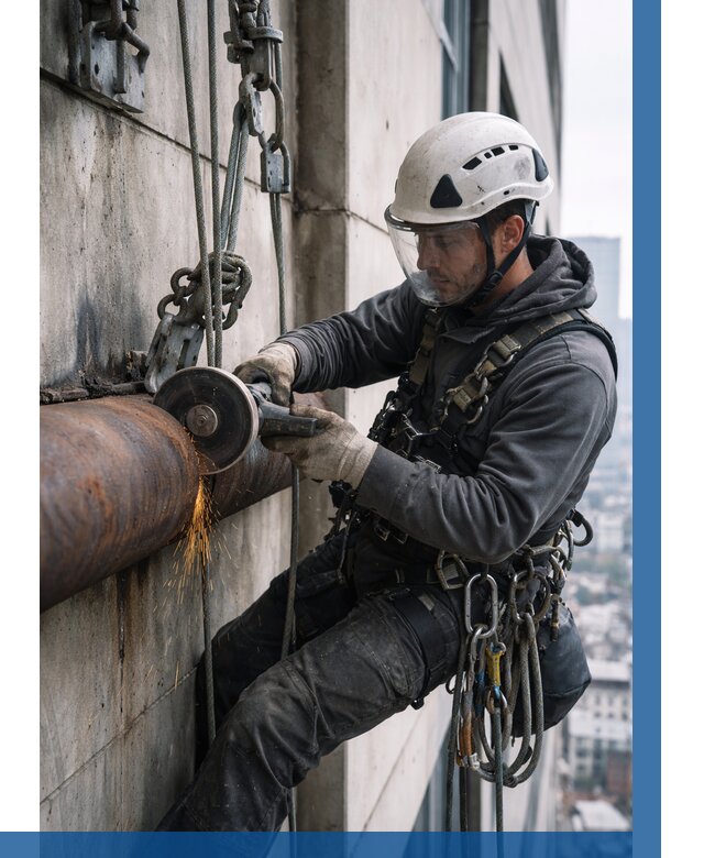 Резка металла на высоте в Выборге по цене от 4599 р. | ВЫСОТНИК-Вбр