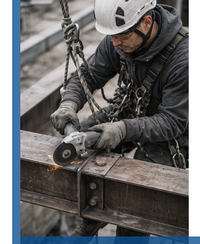 Резка металла на высоте в Выборге для зданий и конструкций