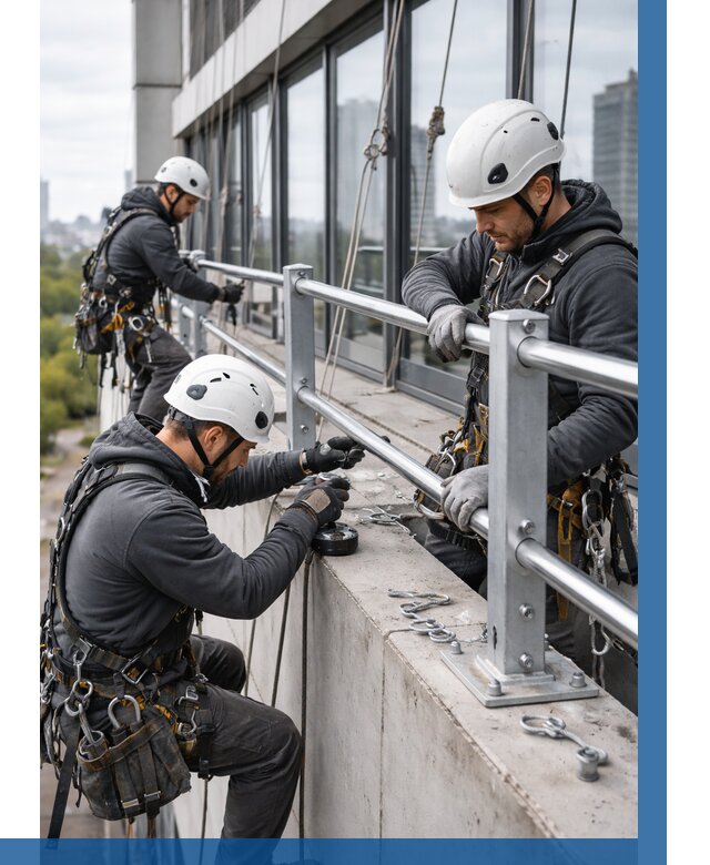 Монтаж ограждений на высоте в Выборге, от 1227 р. | ВЫСОТНИК-Вбр