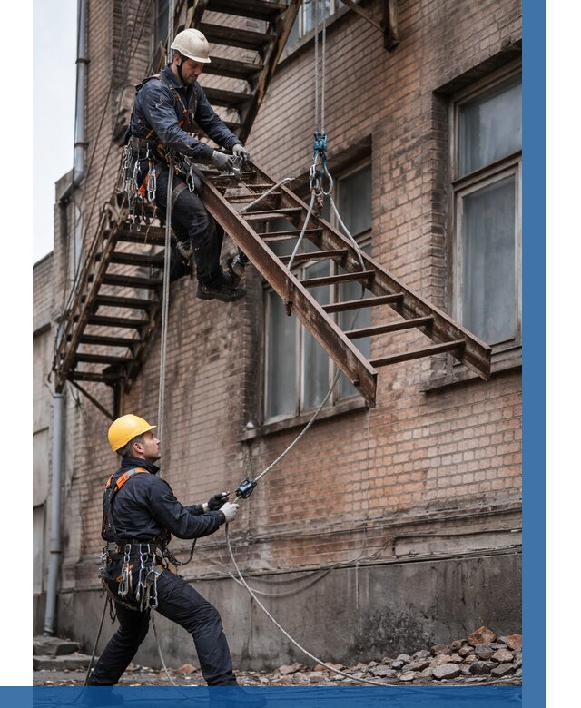 Демонтаж пожарной лестницы в Выборге от 12265 р. | ВЫСОТНИК-Вбр