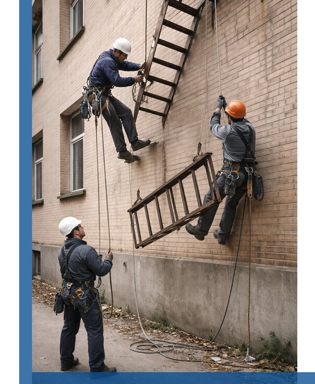 Демонтаж пожарной лестницы в Выборге быстро и безопасно