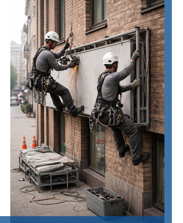 Демонтаж рекламной вывески в Выборге от 6644 р. | ВЫСОТНИК-Вбр