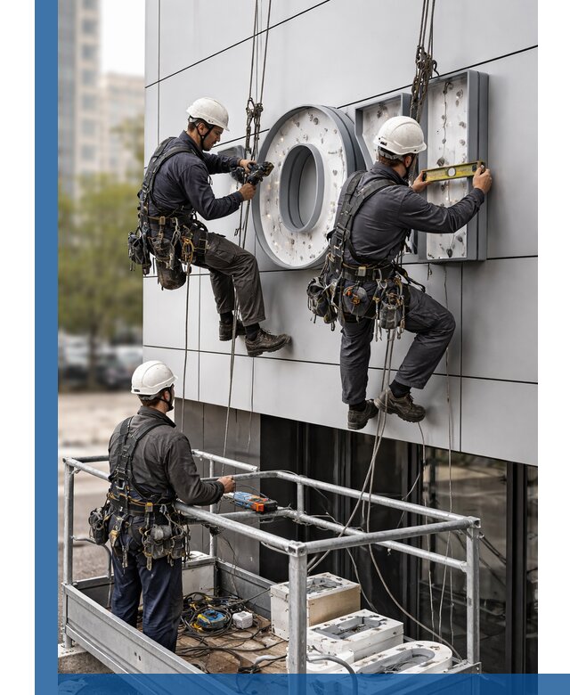 Профессиональный монтаж световых букв в Выборге под ключ