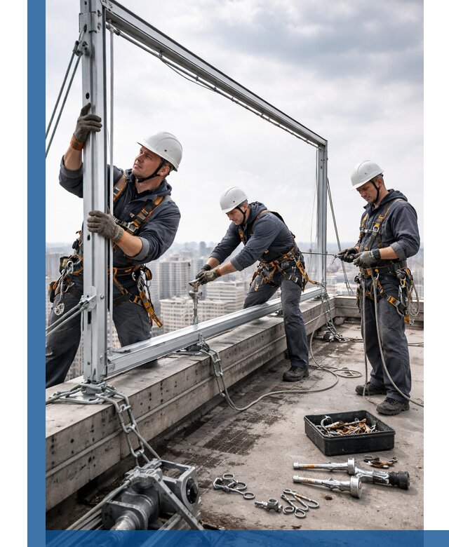 Монтаж крышных рекламных конструкций под ключ в Выборге