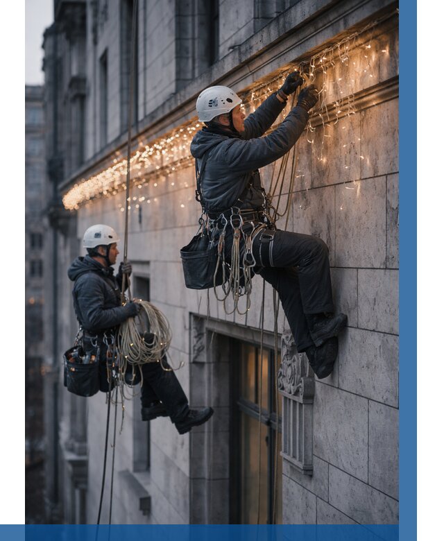 Монтаж новогодней иллюминации в Выборге от 8688 р. | ВЫСОТНИК-Вбр