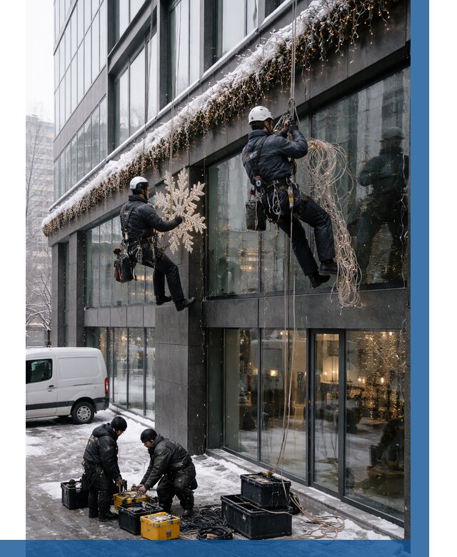 Демонтаж новогоднего оформления в Выборге от 5622 р. | ВЫСОТНИК-Вбр