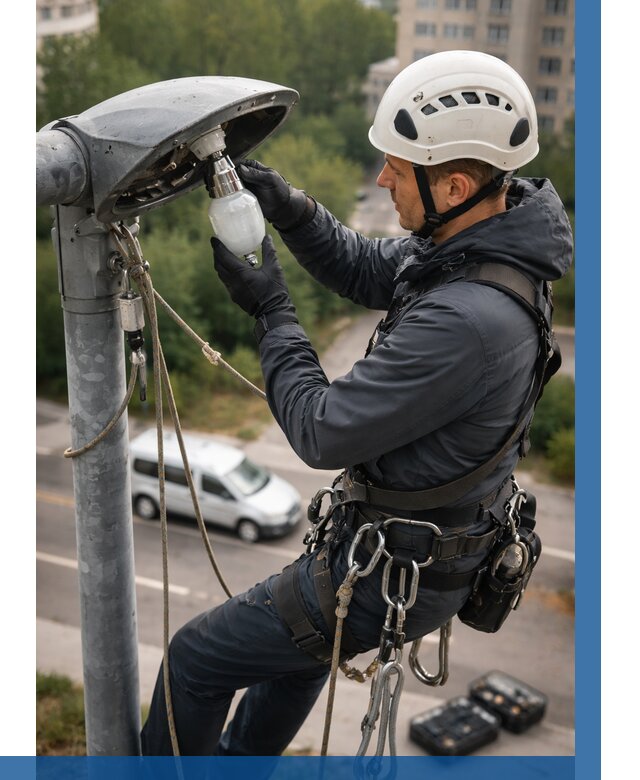 Замена ламп на высоте в Выборге от 2555 р. | ВЫСОТНИК-Вбр