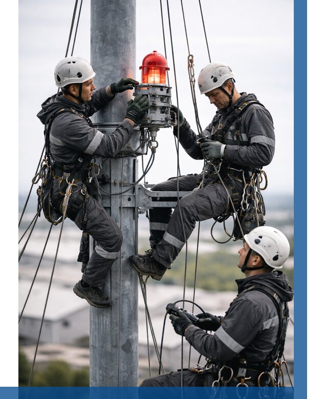 Монтаж заградительных огней в Выборге от 8688 р. | ВЫСОТНИК-Вбр