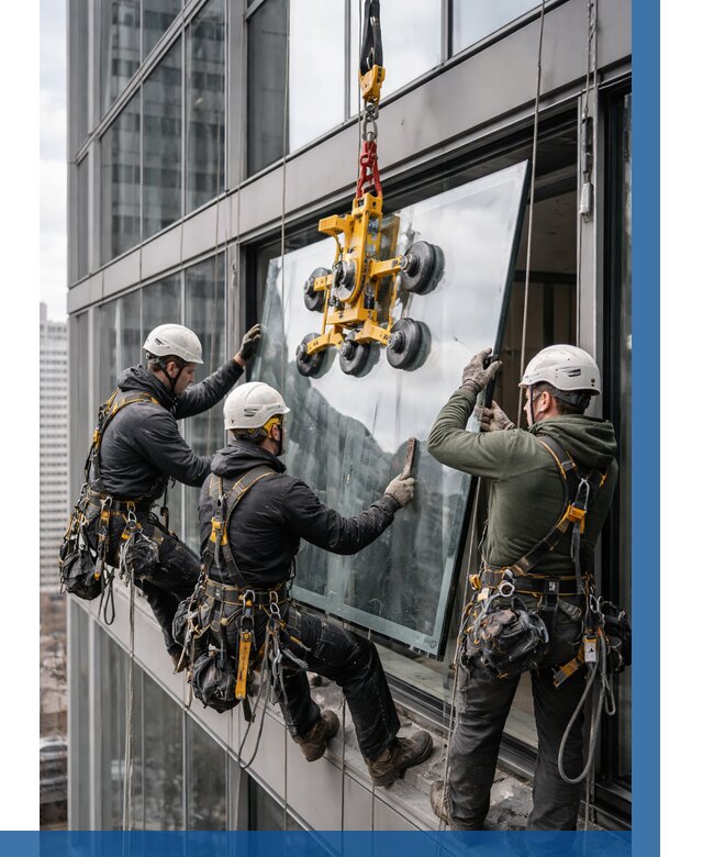 Фасадное остекление зданий под ключ в Выборге от 10221 р. | ВЫСОТНИК-Вбр