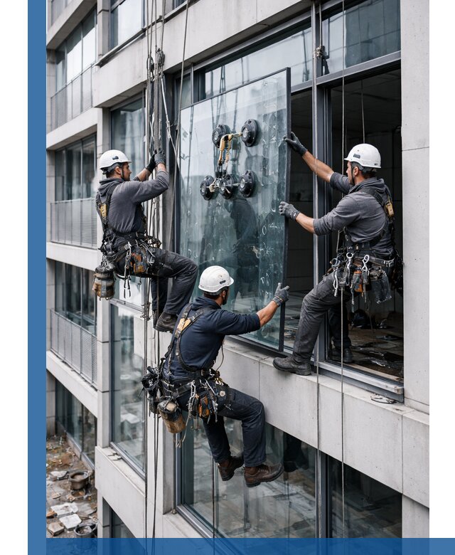 Фасадное остекление и монтаж витражей зданий в Выборге под ключ