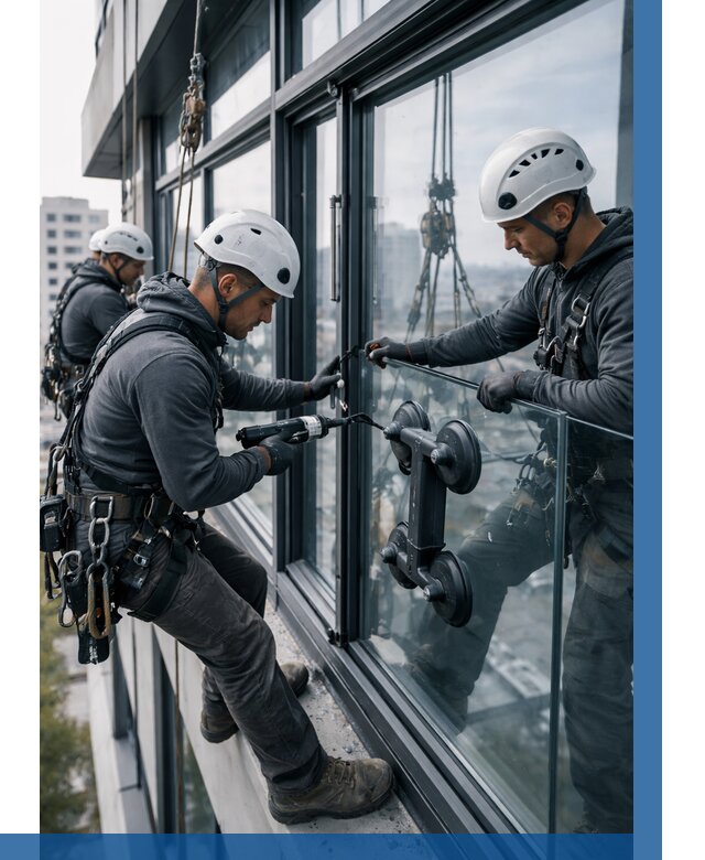 Витражное остекление зданий в Выборге от 3577 р. | ВЫСОТНИК-Вбр