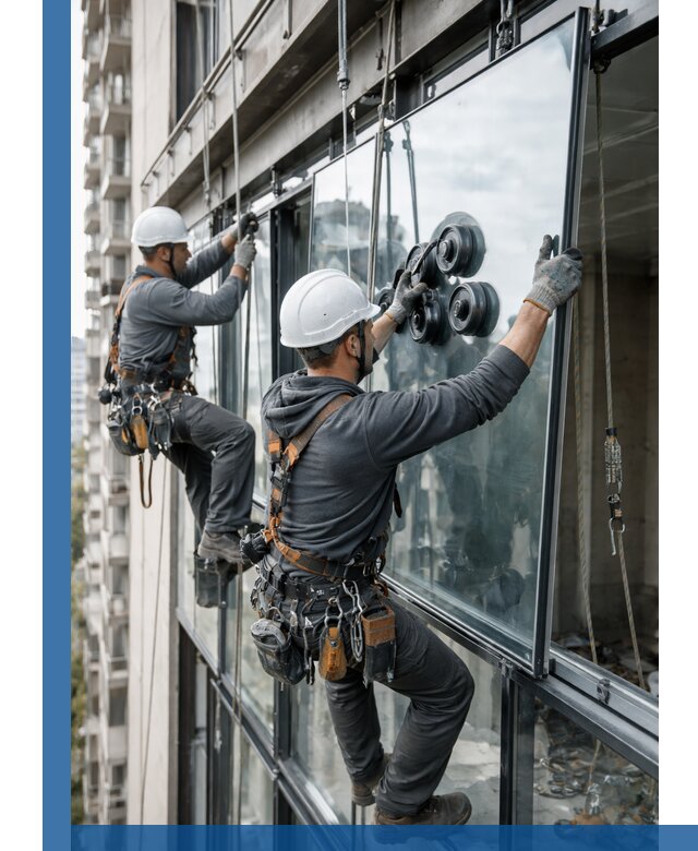 Витражное остекление фасадов и лоджий в Выборге под ключ