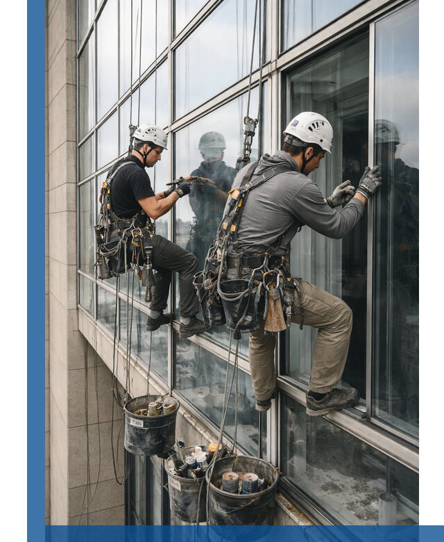 Ремонт витражных конструкций и фасадного остекления в Выборге