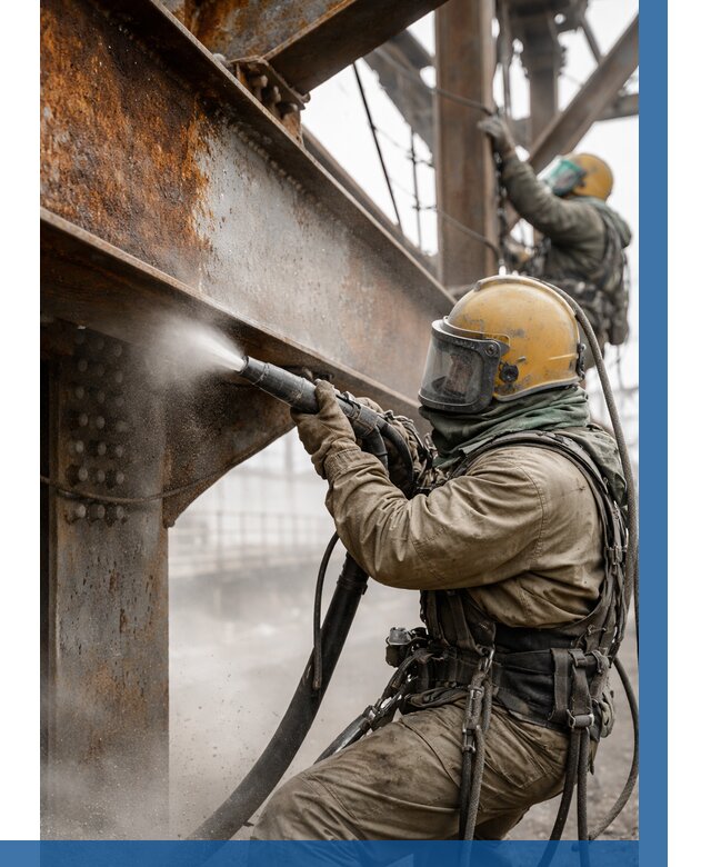 Пескоструйная очистка металлоконструкций в Выборге по 613 р. ВЫСОТНИК-Вбр