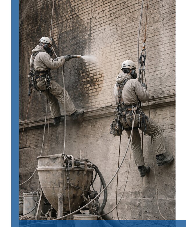 Пескоструйная очистка фасадов в Выборге профессионально