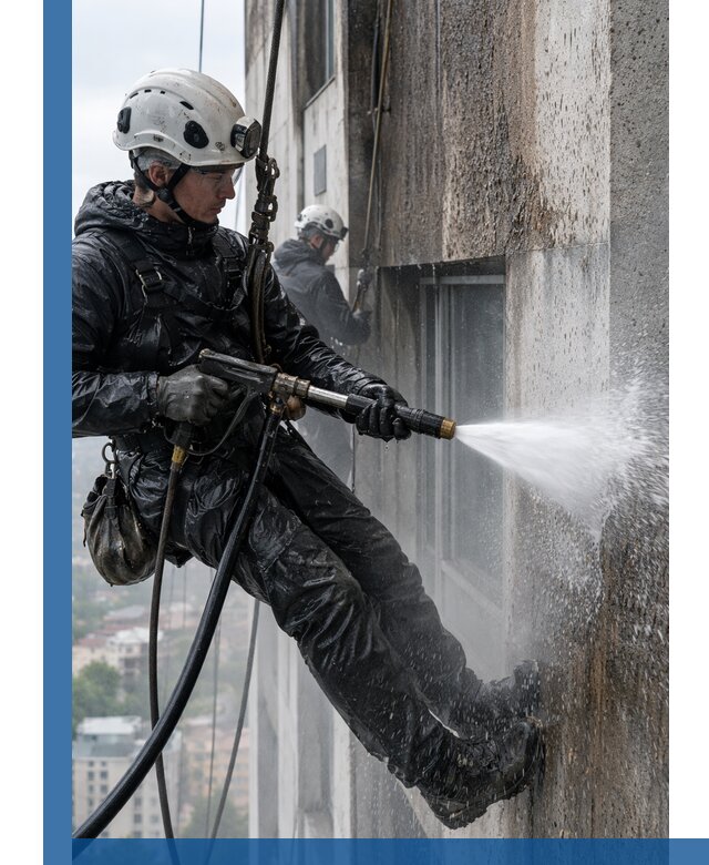 Гидроструйная очистка фасадов и конструкций в Выборге