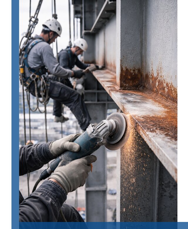 Зачистка металла от ржавчины и подготовка поверхностей в Выборге