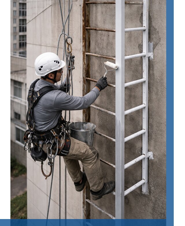 Покраска пожарных лестниц в Выборге от 4599 р. | ВЫСОТНИК-Вбр