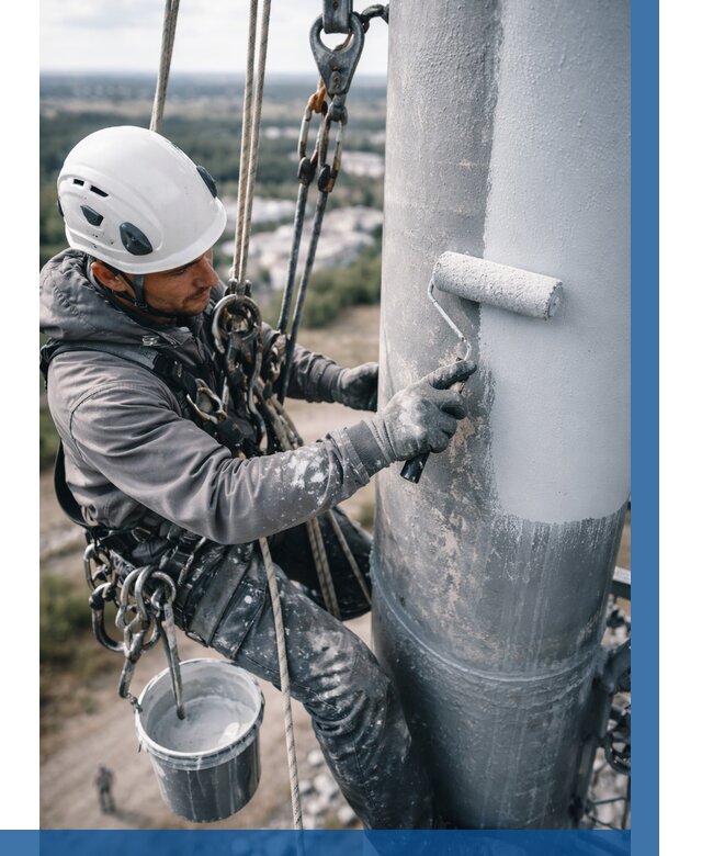 Покраска мачт связи под ключ в Выборге от 869 р. | ВЫСОТНИК-Вбр