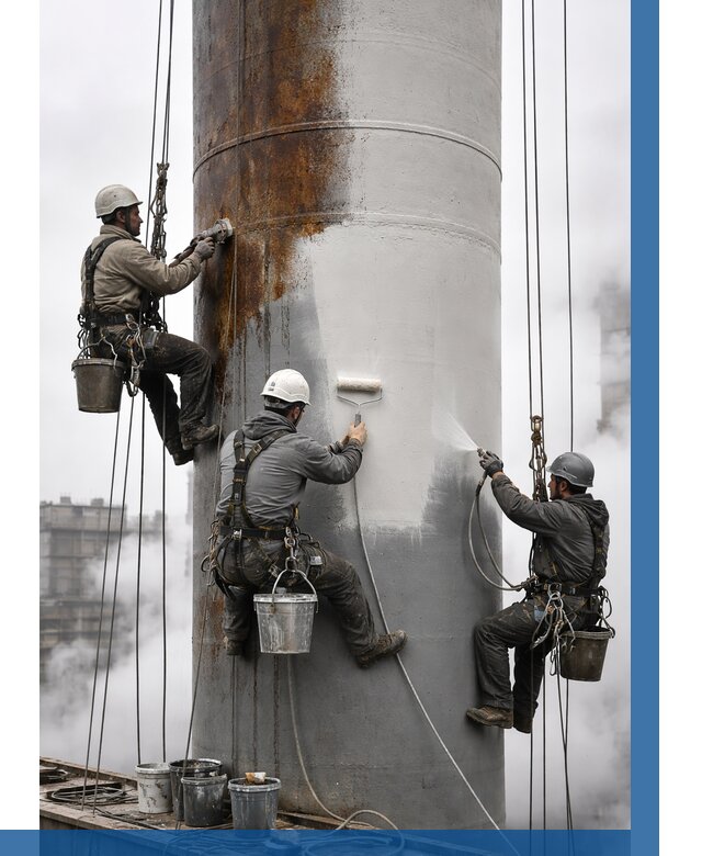 Покраска дымовых труб в Выборге от 8688 р. | ВЫСОТНИК-Вбр