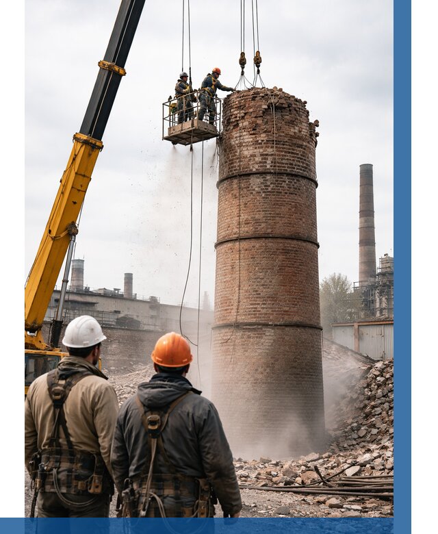 Демонтаж дымовой трубы в Выборге от 91989 р. | ВЫСОТНИК-Вбр, смета