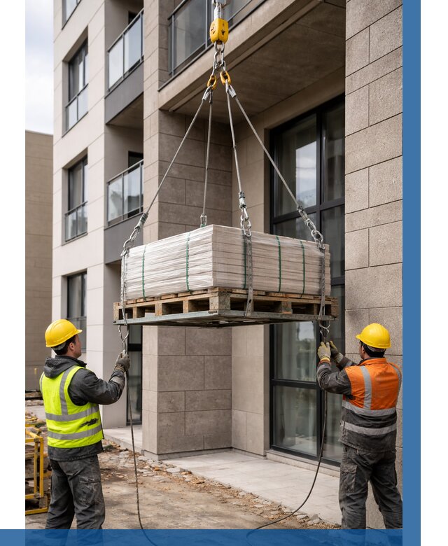 Подъем керамогранита на этаж в Выборге от 3577 р. | ВЫСОТНИК-Вбр