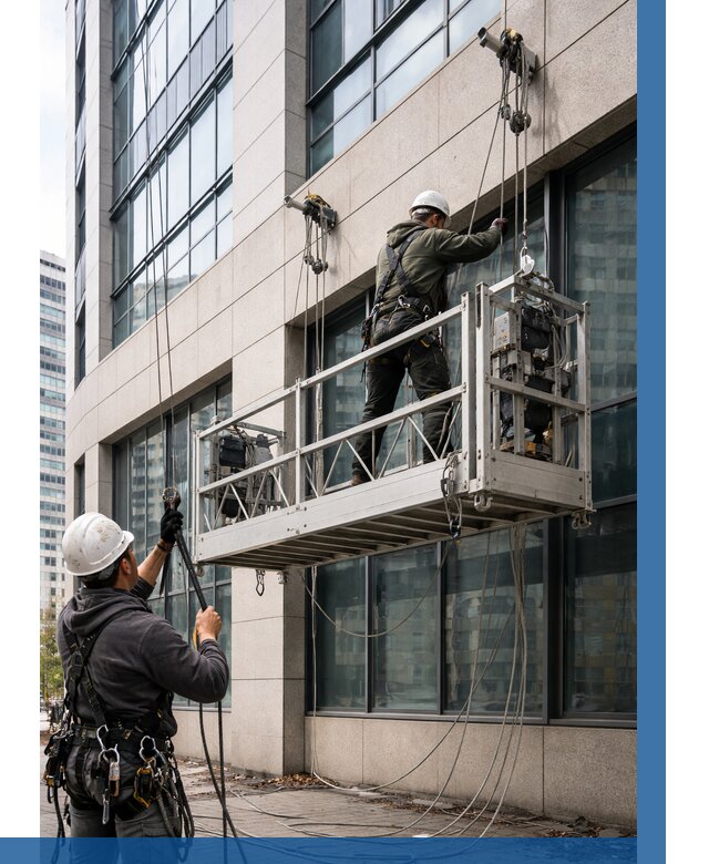 Монтаж и подъем фасадной люльки в Выборге от 12265 р. | ВЫСОТНИК-Вбр