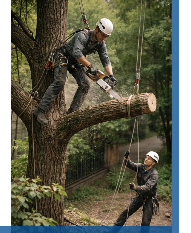 Спил деревьев альпинистами в Выборге от 8177 р. | ВЫСОТНИК-Вбр