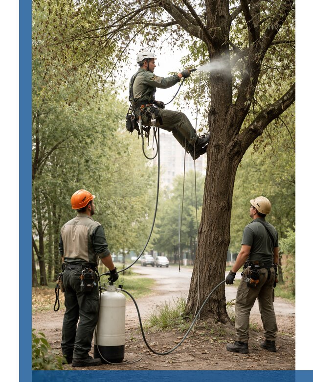 Обработка деревьев от вредителей в Выборге профессиональная защита